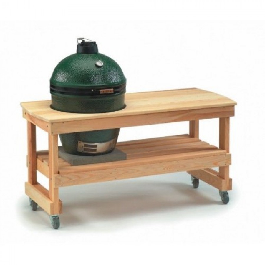 Купить Big Green Egg Керамический гриль размер L со столом из лиственницы  по цене 348 490 руб в Москве - Академия гриль